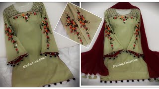 Latest Hand Embroidery Sleeves Design 2020 Embroidered Sleeves Tutorial [upl. by Eudocia]