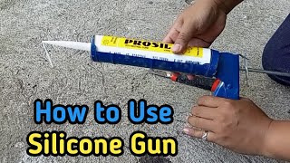 Paano gamitin ang silicone gun  How to use caulk or silicone gun [upl. by Siraval]