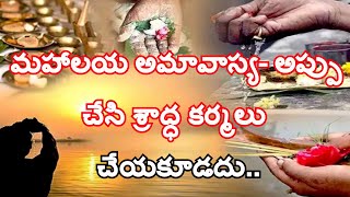 మహాలయ అమావాస్య అప్పు చేసి శ్రాద్ధ కర్మలు చేయకూడదు [upl. by Post666]