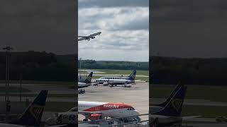 Geodis Air Network Airbus A330 take off from London Stansted airport [upl. by Mullac]