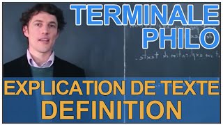 Lexplication de texte  définition  Philosophie  Terminale  Les Bons Profs [upl. by Erhart]