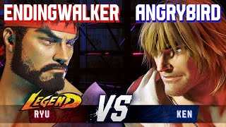 SF6 ▰ ENDINGWALKER Ryu vs ANGRYBIRD Ken ▰ High Level Gameplay [upl. by Hadwin]