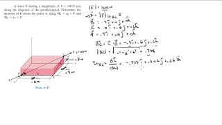 Determine the moment of F about the point A [upl. by Sirtaeb]