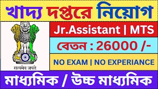 খাদ্য দপ্তরে নিয়োগ 2024  FSSAI  Govt Jobs  WB New Recruitment 2024  bhadreswarstudycentre [upl. by Ainek]