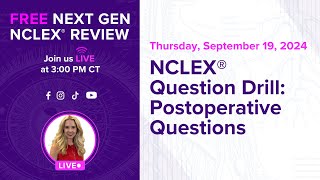 NCLEX Question Drill Postoperative Questions [upl. by Moneta761]