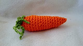 Wie man eine Karotte häkelt  Anleitung Möhre  Obst und Gemüse by BerlinCrochet [upl. by Karlan]