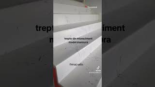 Trepte din microciment alb model marmura Realion Building Suceava [upl. by Sosthina999]