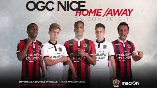 Nouveaux maillots OGC Nice 20162017 [upl. by Bithia]