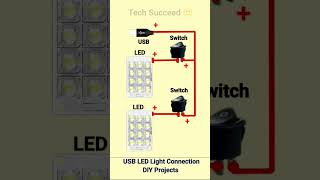 USB LED Light Connection Diagram Circuit viralshort reels shorts experiment wiringcircuit [upl. by Lemrahs]