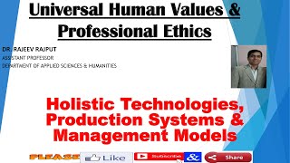 Holistic Technologies Production Systems amp Management Models  KVE301  KVE401  AKTU [upl. by Aisyle482]