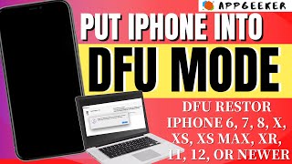 How to Put iPhone into DFU mode  DFU Restore iPhone 6s 7 8 X XS XS Max XR 11 12 [upl. by Nezah]