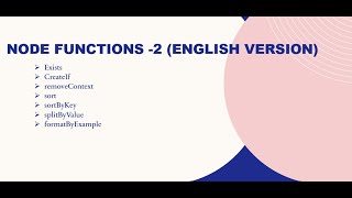 Node Functions  2 English Version [upl. by Sybille]