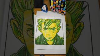 simple tuto Green Monochrome anime manga naruto music drawing art challenge shorts goku [upl. by Epotimet]