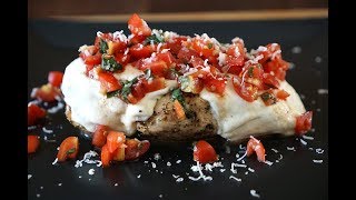 Bruschetta Chicken Breasts Grilled on the Weber Q [upl. by Mutz]