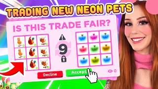 NEW NEON FARM PET TRADING in ROBLOX ADOPT ME UPDATE NEWS [upl. by Nniuq]