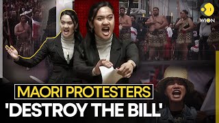 New Zealand Maori Protesters Protest Outside Parliament Against Treaty Bill  WION Originals [upl. by Legna]