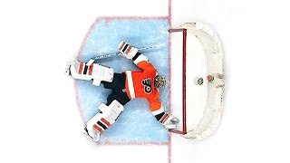 Michal Neuvirth Collapses  Stretchered Off Ice  April 1 2017 HD DualFeed [upl. by Granlund]