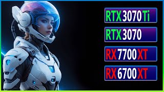 RX 7700 XT vs RTX 3070 Ti vs RTX 3070 vs RX 6700 XT Test 10 games at 1440P [upl. by Karlene]