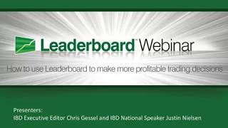 Use Leaderboard for more profitable trading decisions 112113 Webinar [upl. by Hibbitts]