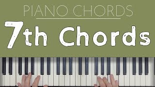 Piano Chords Major 7ths Minor 7ths amp Dominant 7ths [upl. by Philly]