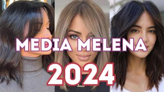 50 CORTES MEDIAS MELENAS 2024 👌✂️ ESTILOS media MELENA PARA mujeres [upl. by Rhu]