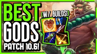 Top 3 Gods For EVERY ROLE w Builds In SMITE Patch 106 [upl. by Nallaf]