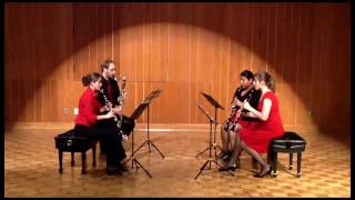 Con Fuoco Clarinet Quartet  Uhl Divertimento Mvt 3 [upl. by Hnahym]