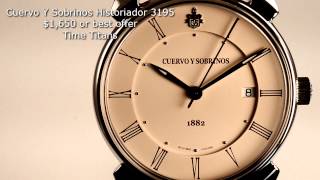 Cuervo Y Sobrinos Historiador 3195 BNIB Retail 3200 Humidor Cream 40MM Automatic [upl. by Onidranreb]