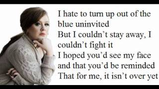 Adele  Someone like you lyrics [upl. by Rebliw383]