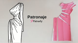 Vestido drapeado  patronfy [upl. by Dorreg]