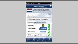 Appn met je alarmcentrale via de SOS op reis App [upl. by Ellemac]