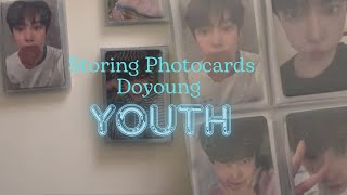 storing photocards in my binder 9  Doyoung Youth Edition [upl. by Ahswat982]