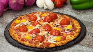 Pizza cu blat de conopidă o rețetă extraordinară de pizza vegetariană [upl. by Nedah224]