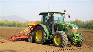 semina frumento 2017JOHN DEERE 5100 M  GASPARDO PRIMA Pi 400 [upl. by Euqinotna]