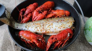 Catch n Cook SPICY Crawfish and WILD Trout [upl. by Sebbie]