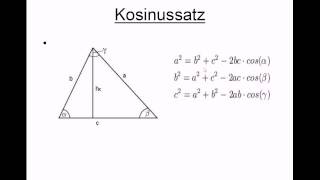 Kosinussatz Erklärung und Beispiel [upl. by Rheims766]