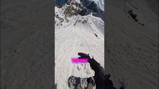 Would you drop in🤯🤯 snowboarding pov wow sun winter fyp snow ski skiing [upl. by Akeenahs]