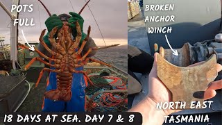 Our best day FISHING yet  Broken anchor winch and Lochie injured Day 7  8 of 18 DAYS AT SEA [upl. by Airlee]