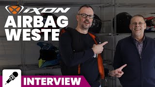 Airbagweste fürs Motorrad Die Ixon IXAirbag U03 [upl. by Brubaker]