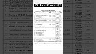 UPSC 2025 Revised Calendar Out  Complete Schedule Here upscaspirants upsc [upl. by Aleka]