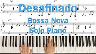 DesafinadoACJobim bossa nova solo piano  보사노바 피아노 혼자치기  악보sheet music [upl. by Goodard]