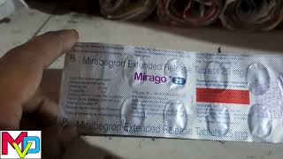 mirabegron 25mg tablet uses benefits composition dosage side effect detail video [upl. by Aramahs]