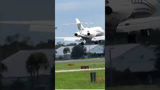 Hawker 800XP Private Jet ✈️ Landing at Orlando Executive Airport [upl. by Esinel]