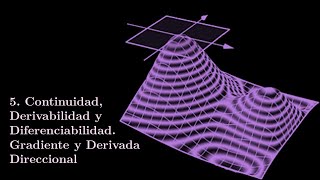 5 Continuidad Derivabilidad y Diferenciabilidad Gradiente y Derivadas Direccionales [upl. by Wanfried238]