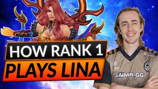 How RANK 1 DESTROYS Mid  Lina Tips and Tricks  Dota 2 guide [upl. by Mcnutt409]