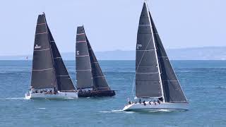 The start of the Queenscliff to Devonport yacht race Seen off Point Lonsdale Victoria Australia [upl. by Atikcir]