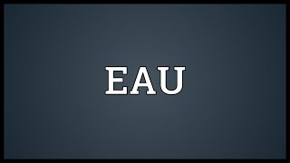 EAU Meaning [upl. by Englis830]