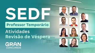 Concurso SEDF  Revisão de Véspera  Professor Temporário Atividades [upl. by Leoline747]