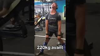 220kg 2019 VS 220kg 2024 powerlifting motivation musculation power benchpress [upl. by Ardme]