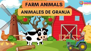 Kids Learn Farm Animals in English and Spanish Farm Animals SoundsVocabulary farmanimalsforkids [upl. by Gile]